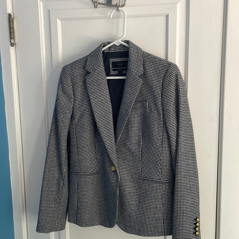 J crew Campbell Houndstooth Blazer 8